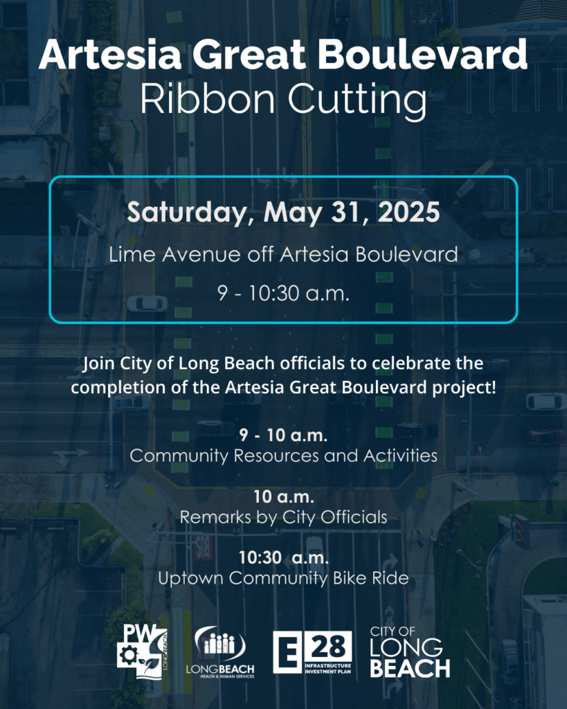Flyer for the Artesia Great Boulevard ribbon cutting event